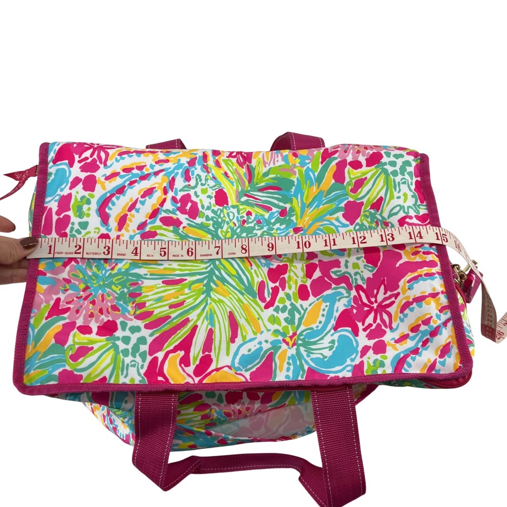 LILLY PULITZER‎ Large Spot Ya Insulated Lined Beach Cooler Tote Bag Straps NWOT - Picture 6 of 10